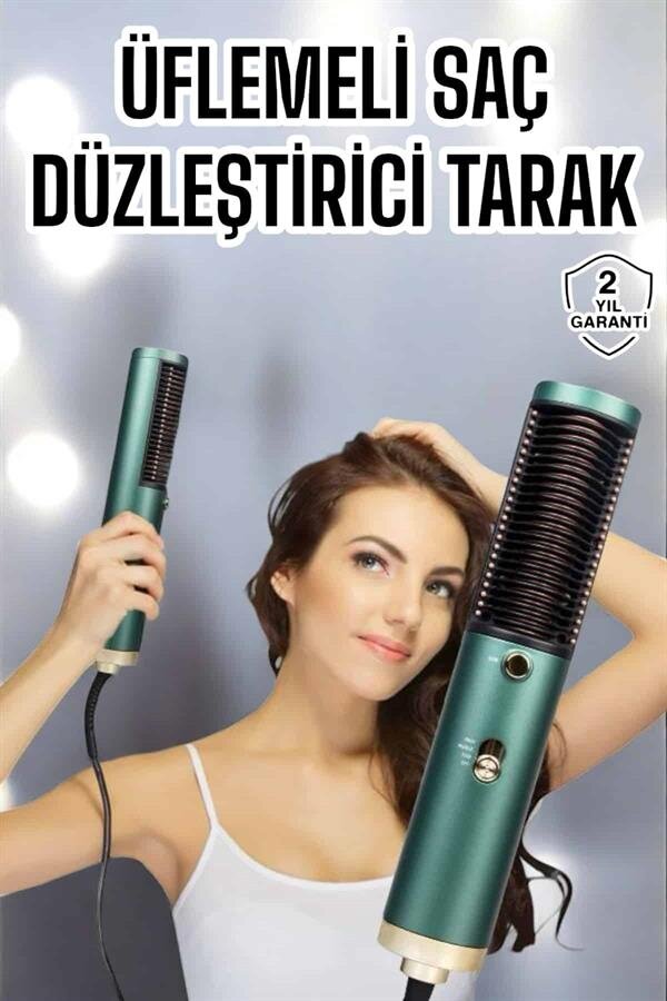 Fön Tarak Saç Düzleştirici Üflemeli Fön Makinesi Sıkı Dişli Taşınabilir - Görsel 2