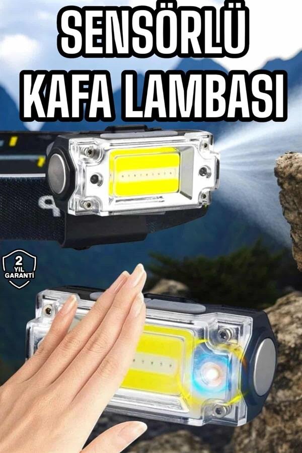 Şarjlı Kafa Feneri Suya Dayanıklı Ayarlanabilir Kamp Feneri - Görsel 2