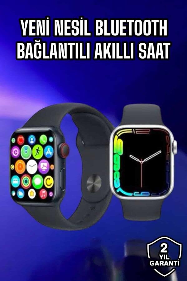 Akıllı Saat Amoled Ekran Yeni Nesil Bluetooth Bağlantılı - Görsel 2