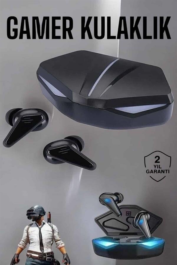Bluetooth Gamer Oyuncu Kulaklığı ANC Özelliği Yüksek Ses Kaliteli - Görsel 2