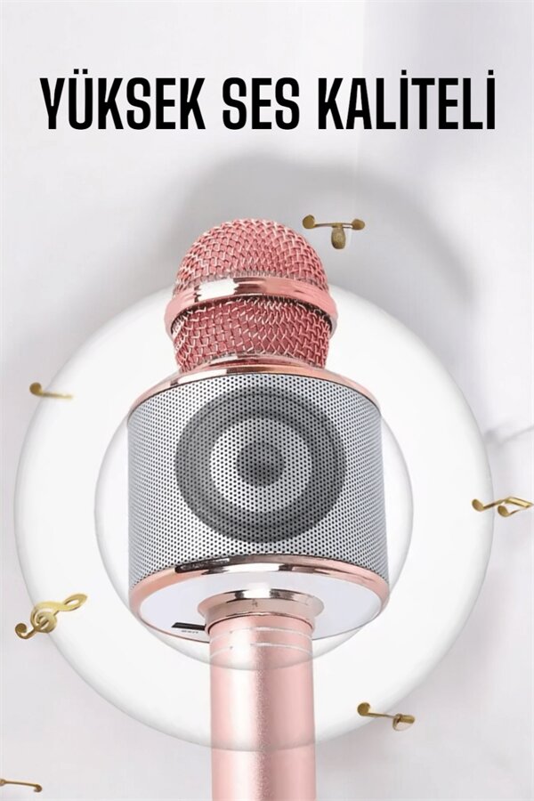 Taşınabilir Bluetooth Karaoke Mikrofon: Hafıza Kart Girişli Etkileyici Performans - Görsel 4
