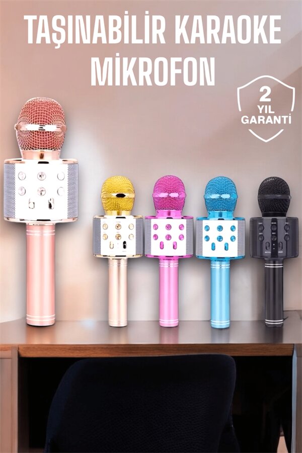 Taşınabilir Bluetooth Karaoke Mikrofon: Hafıza Kart Girişli Etkileyici Performans - Görsel 2