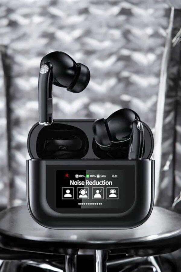 Kablosuz Bluetooth Kulaklık Ekranlı Uzun Şarj Süreli ANC Destekli - Görsel 5