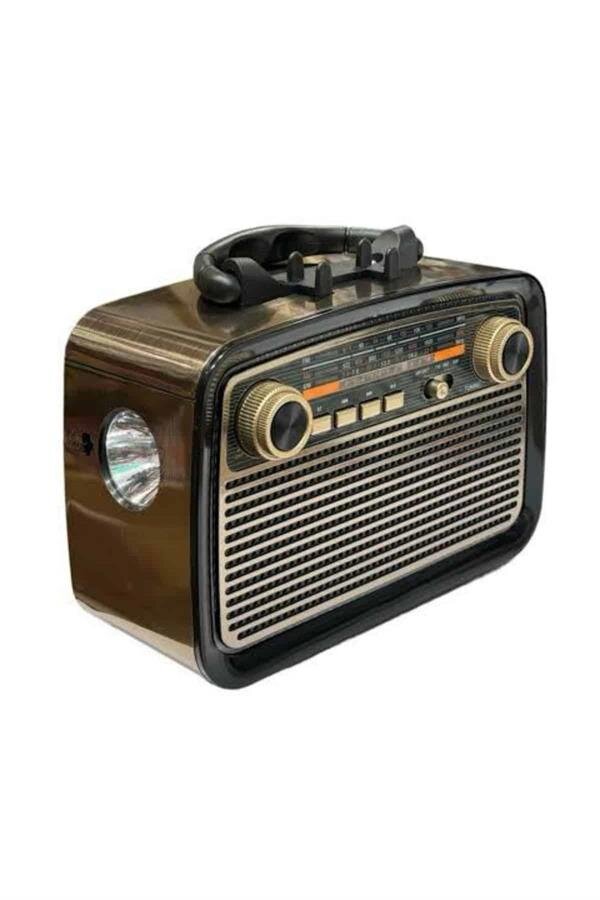 Eskitme Nostalji Tasarımlı Bluetoothlu Nostalji Radyo Ahşap Nostaljik Görünümlü - Görsel 3