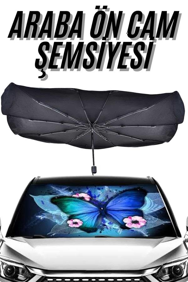 Güneş Önleyici Katlanabilir Oto Araba Güneşlik Şemsiye Tip Ön Cam - Görsel 2