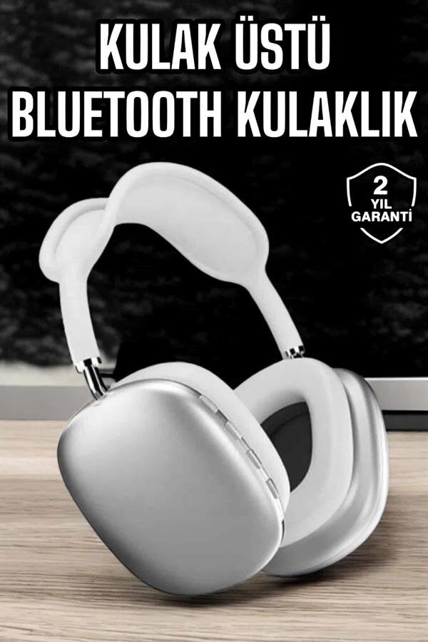 P9 Air Max Kablosuz 5.0 Mikrofonlu Bluetooth Kulaklık Beyaz Yüksek Ses Kaliteli - Görsel 2