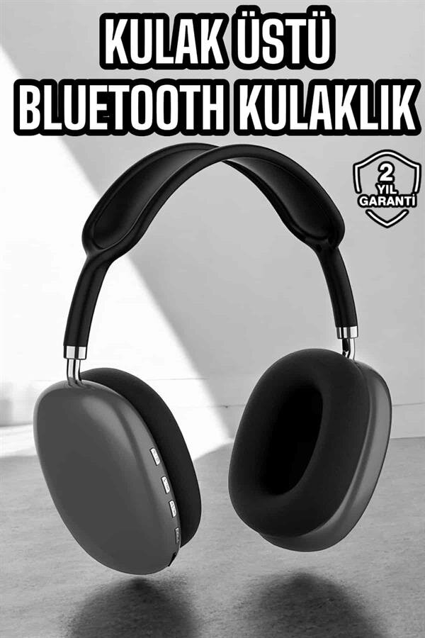 P9 Plus Kulaklık Siyah Bluetooth Bağlantılı Kulak Üstü Kablosuz ANC Özelliği - Görsel 2