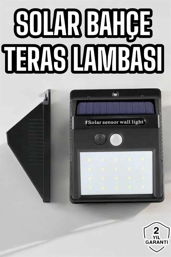 Güneş Enerjili Bahçe Lambası Solar Gece Aydınlatma Sensörlü Lamba - Görsel 2