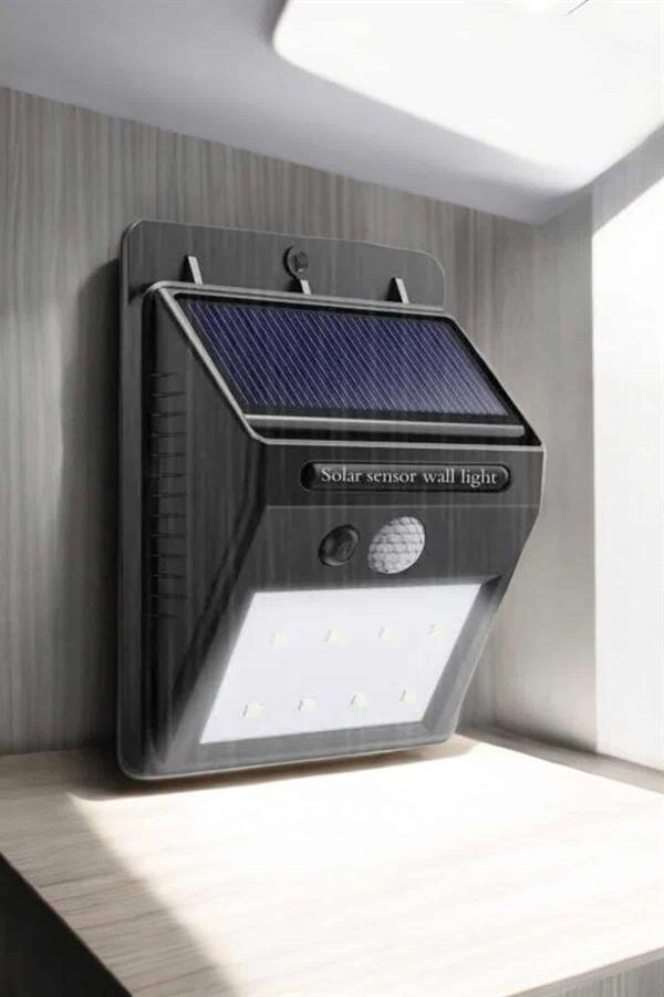 Solar Lamba Giriş Bahçe Yol Avlu Hareket Sensörlü Led Parlak Gece Su Geçirmez - Görsel 4