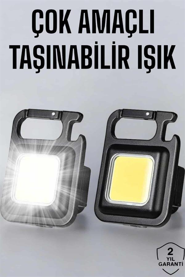 Anahtarlık Çok Amaçlı Mıknatıslı Taşınabilir Işık Led Şarjlı - Görsel 2