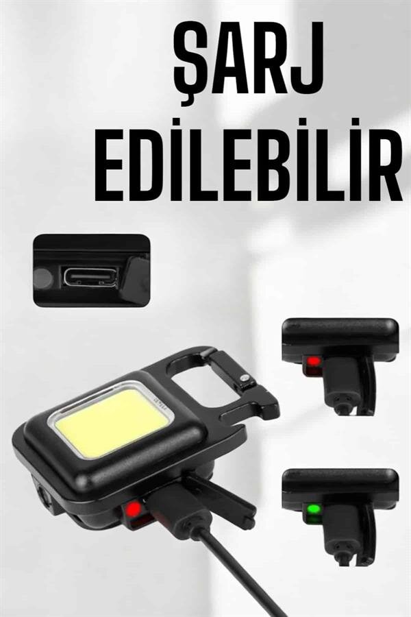 Kamp Işığı Çok Fonksiyonlu Taşınabilir Anahtarlık Kapak Açma Manyetik Özelliği - Görsel 5