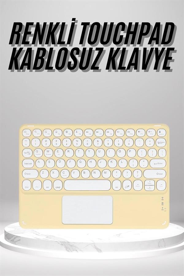 Touchpad Uyumlu Bluetooth Klavye Slim Kablosuz Wifi Q Klavye - Görsel 2