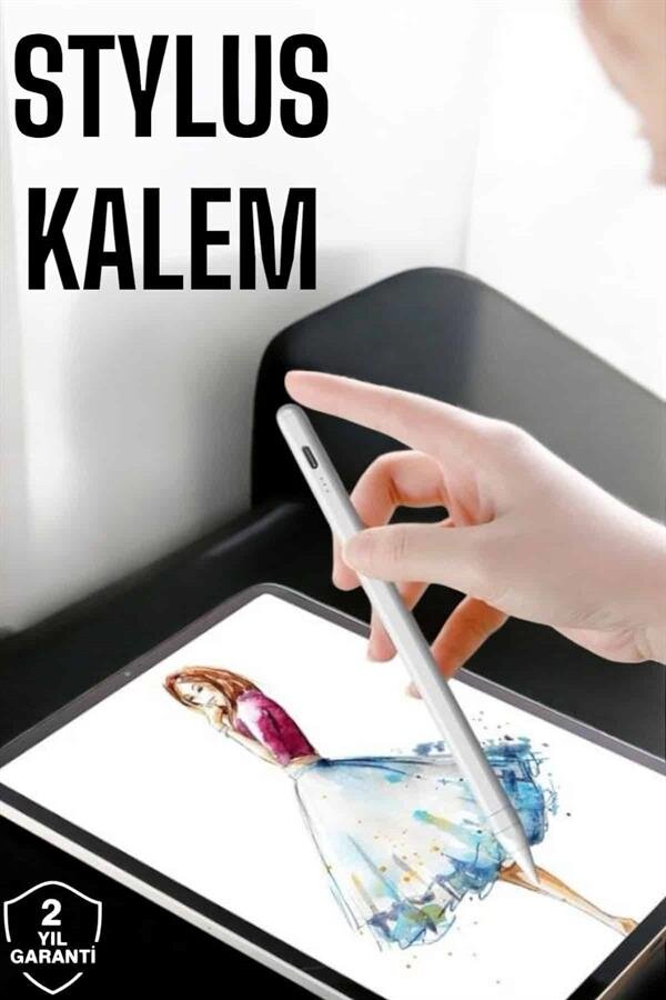 Tablet Kalemi Stylus Pen Dokunmatik Kalem Android Ve İOS Uyumlu Şarjlı - Görsel 2