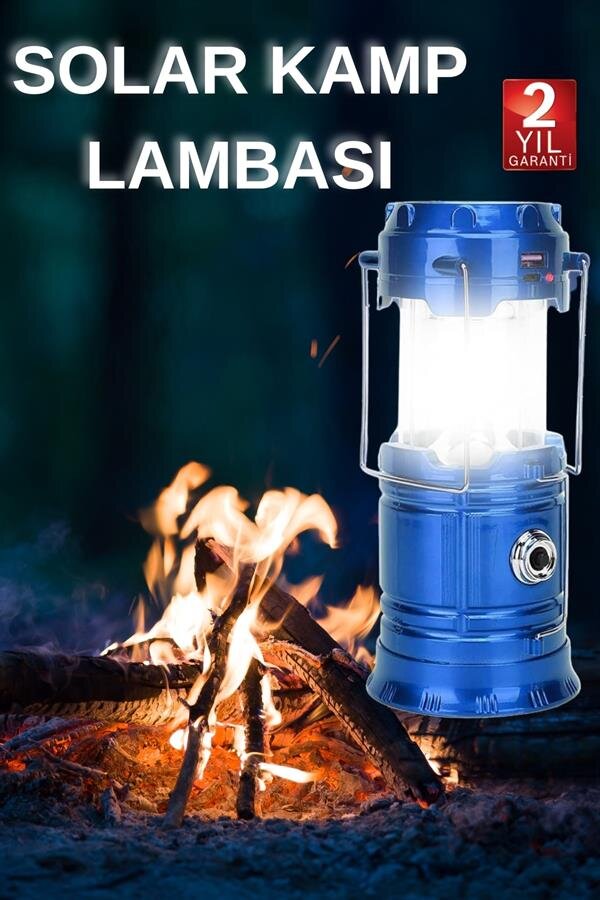 Kamp Lambası El Feneri Askılı Büyük Boy USB Şarjlı Işıldak - Görsel 2