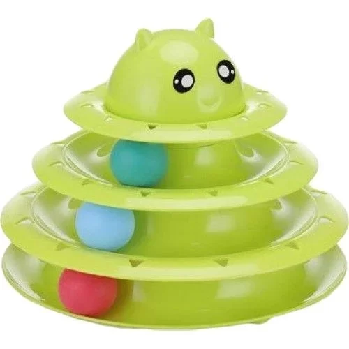 3 Katlı Kedi Oyuncağı Turntable Cat Toy - Görsel 3
