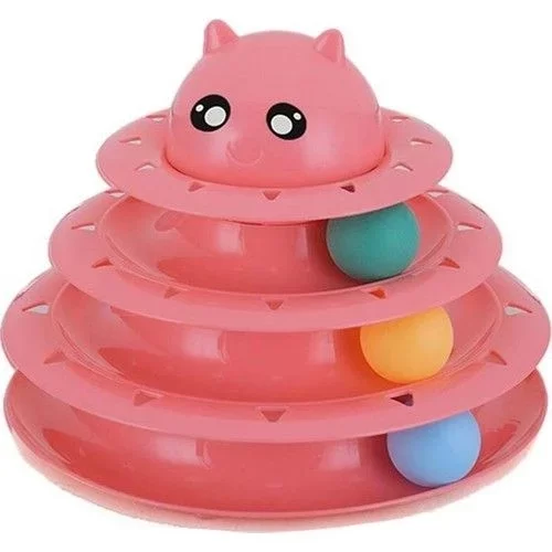 3 Katlı Kedi Oyuncağı Turntable Cat Toy - Görsel 4