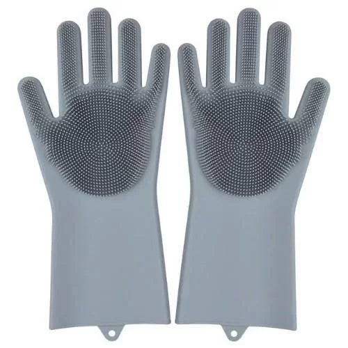 Sihirli Isıya Dayanıklı Silikon Çok Amaçlı Bulaşık Eldiven Fırçası Magic Gloves - Görsel 4