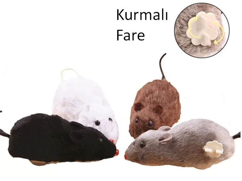 Kurmalı Fare Kedi Eğitim Oyuncağı - Görsel 2