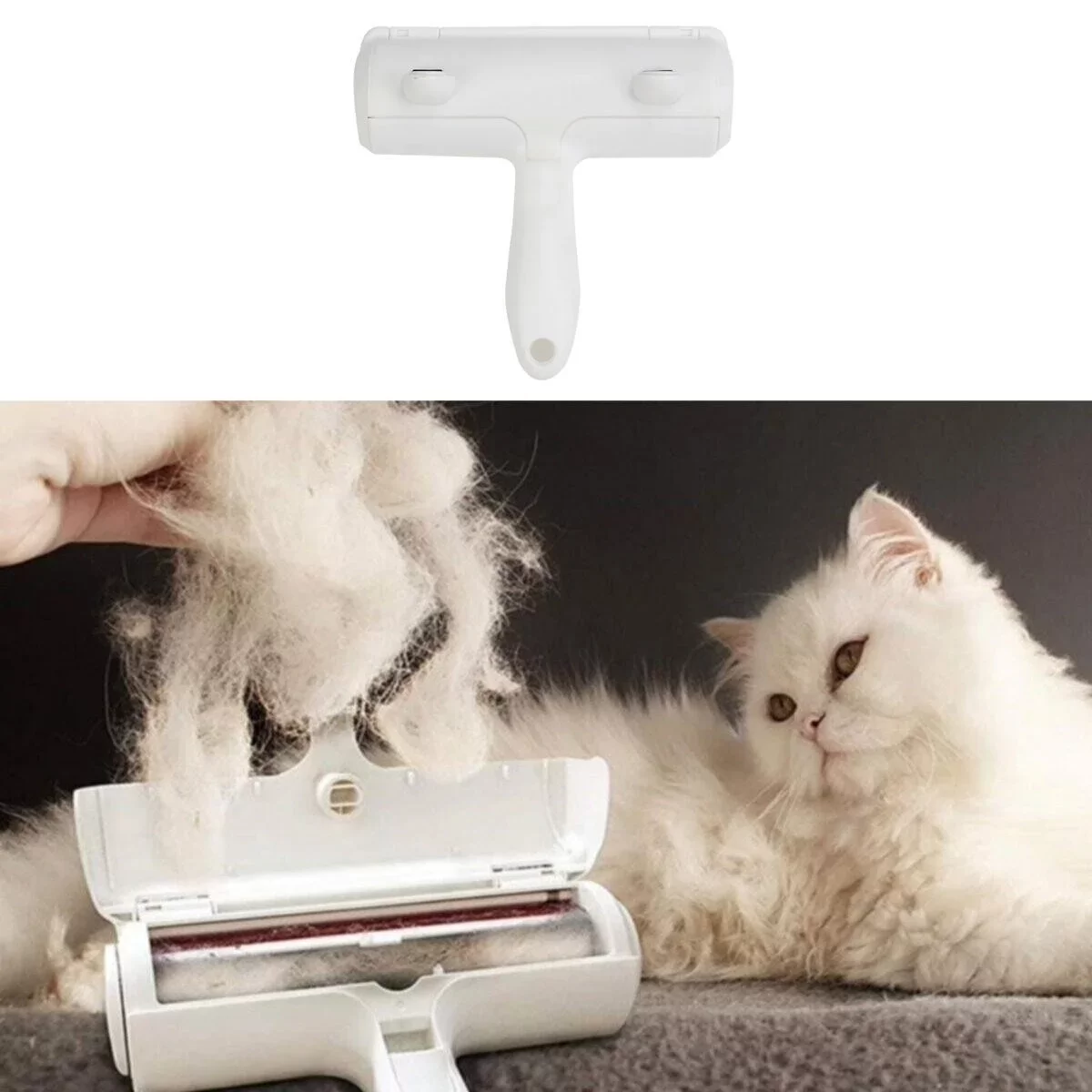 Hazneli Kedi Köpek Tüy Toplama Aleti - Görsel 2