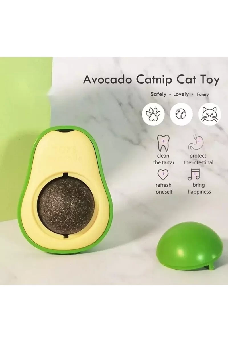 Avokado Tasarımlı Kedi Yalama Topu - Görsel 3