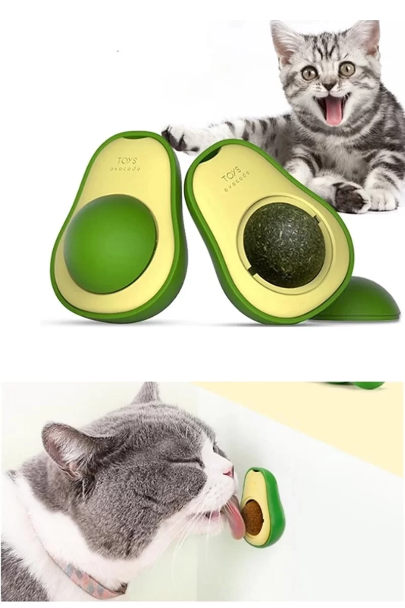 Avokado Tasarımlı Kedi Yalama Topu - Görsel 5