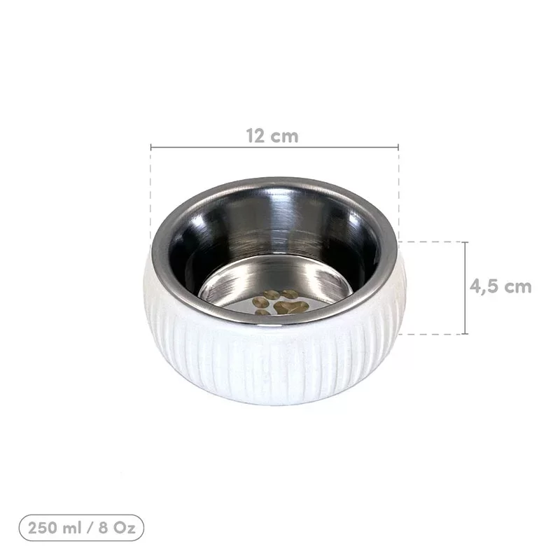 Mikopet Organik Seramik Mama Kabı Beyaz - Görsel 2