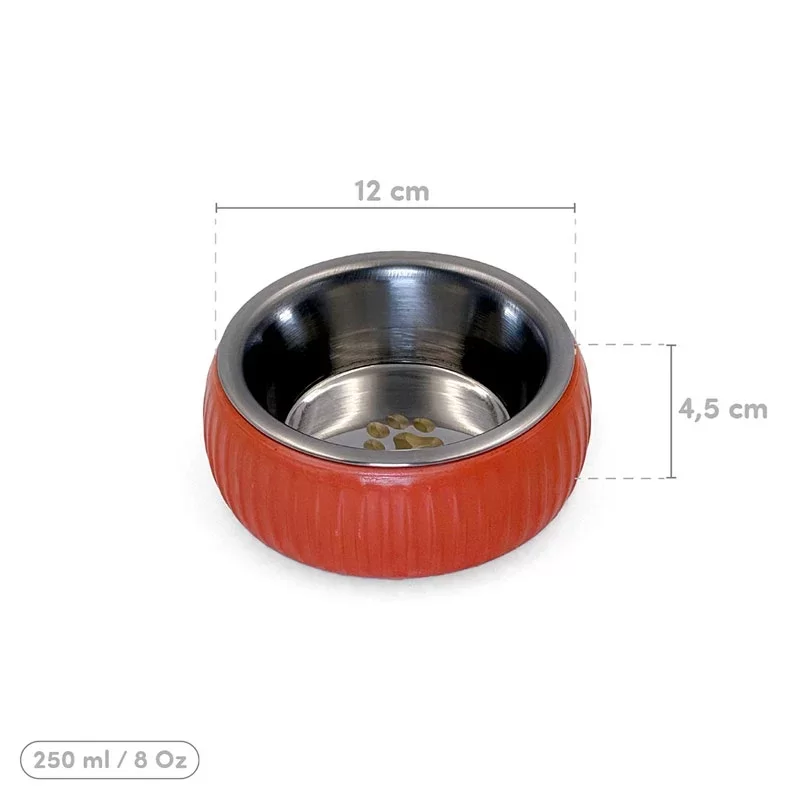 Mikopet Organik Seramik Mama Kabı Kiremit - Görsel 2