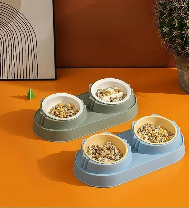 Mikopet Çift Bölmeli Mama ve Su Kabı - Görsel 4