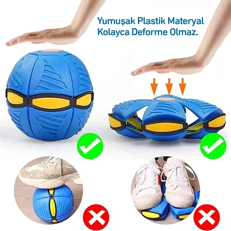 Işıklı Zıplayan Frizbi Evcil Hayvan Topu - Görsel 4