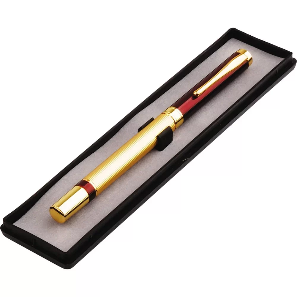 Kutulu Kırmızı Gold Tasarım Roller Kalem - Görsel 3