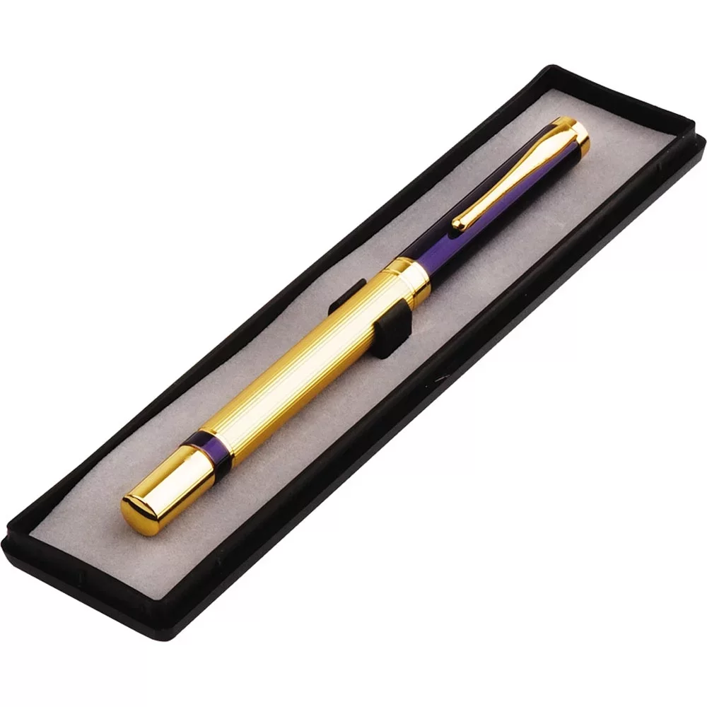 Kutulu Lacivert Gold Tasarım Roller Kalem - Görsel 3