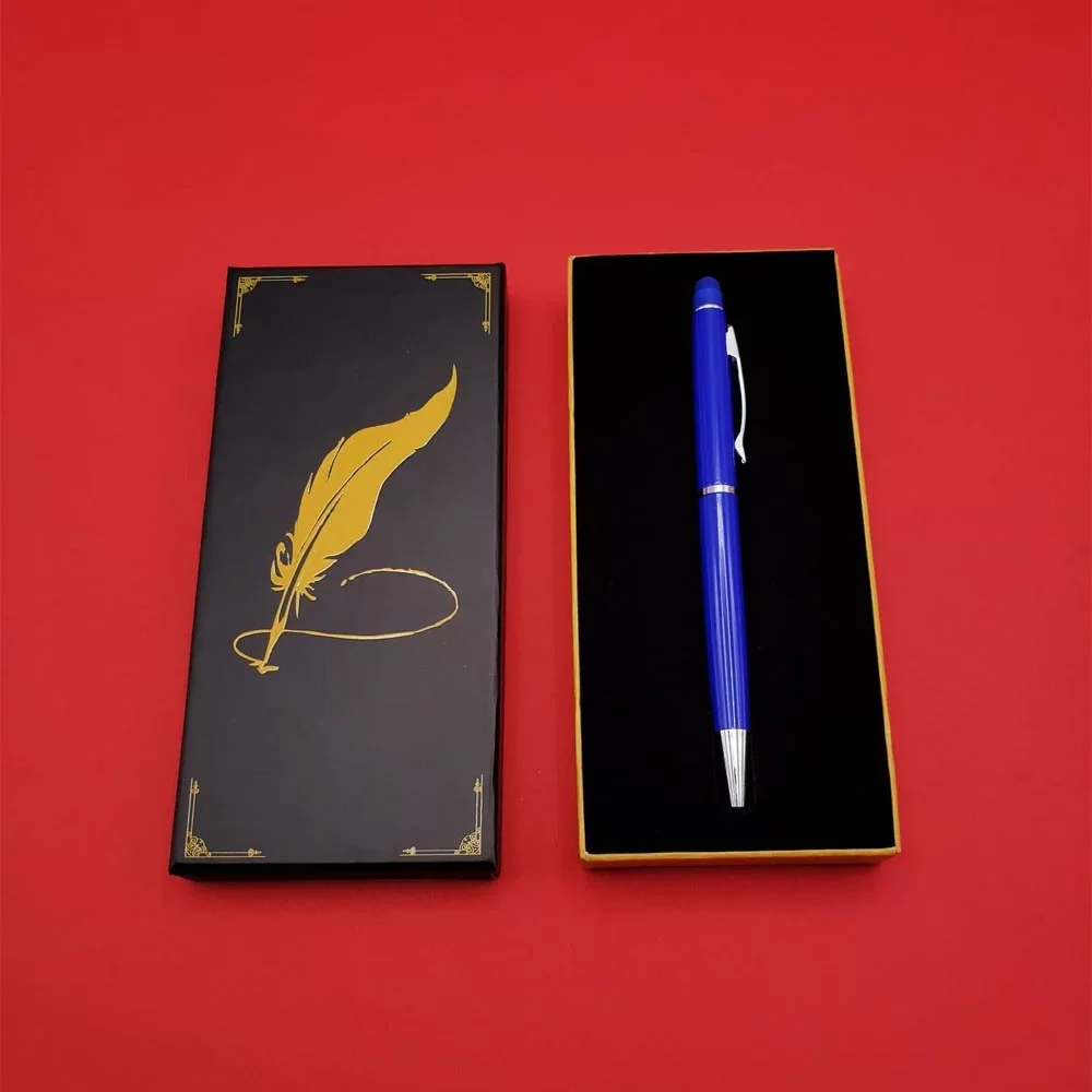 Kutulu Mavi Touchpen Tükenmez Kalem - Görsel 2