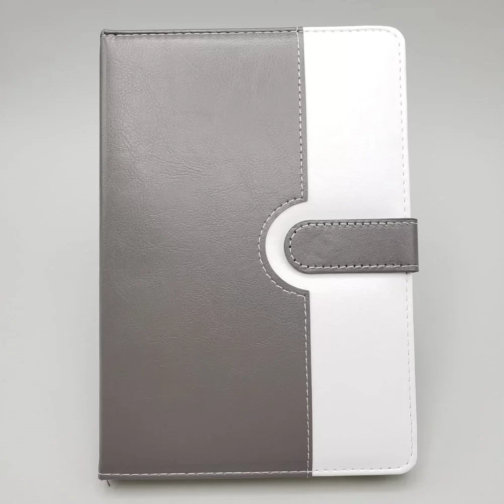 Tarihsiz Ajanda Defter Beyaz Gri Renk - Görsel 2