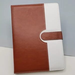 Tarihsiz Ajanda Defter Kahverengi Beyaz Renk