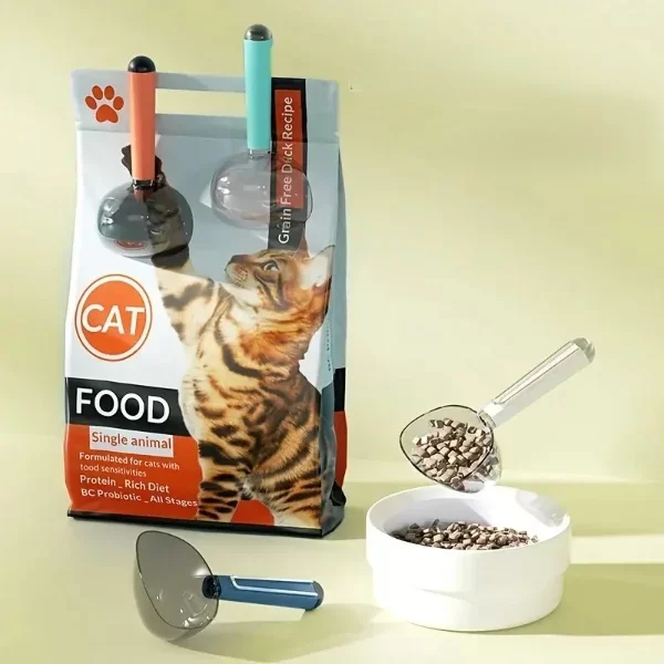 Klipsli Ölçekli Kedi Köpek Mama Küreği - Görsel 2