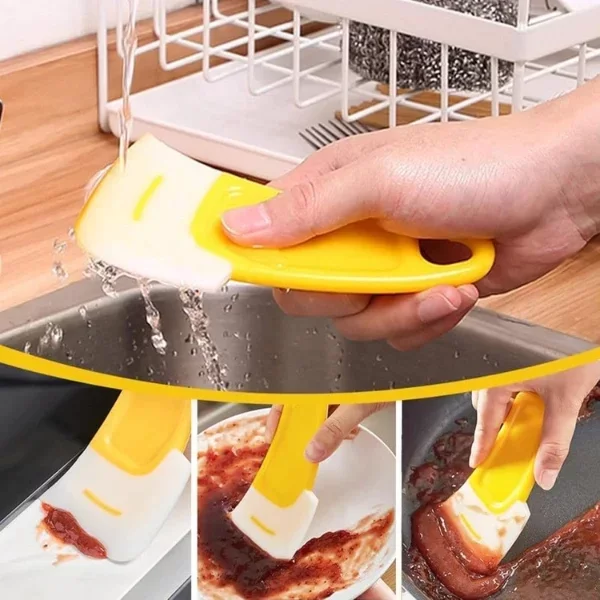 Silikon Uçlu Bulaşık Temizleme Kazıyıcı Spatula - Görsel 3