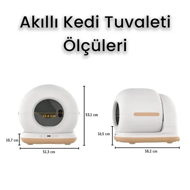 HD Kameralı Akıllı Kedi Tuvaleti - Görsel 4
