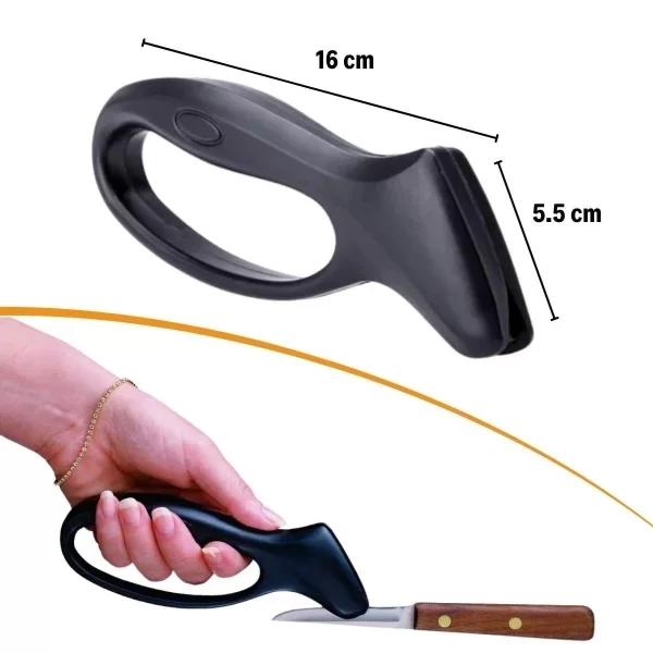 Ergonomik Paslanmaz Çelik Manuel Bıçak Bileme Aleti - Görsel 4