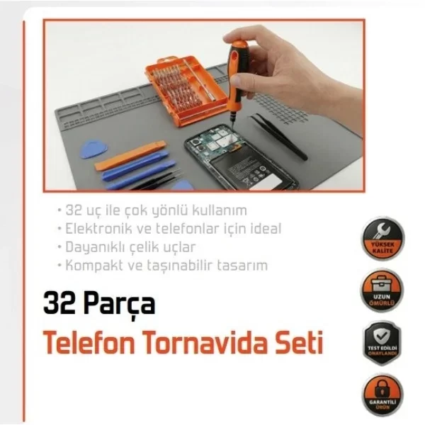 32 Parça Telefon Tamir Mini Tornavida Seti - Görsel 5