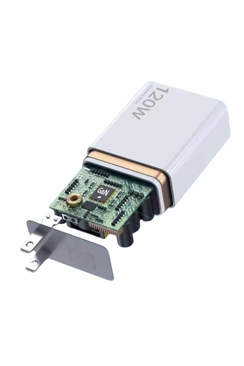 120W Şarj Aleti Hızlı Çift Turbo Şarj Aleti Seti Beyaz - Görsel 5