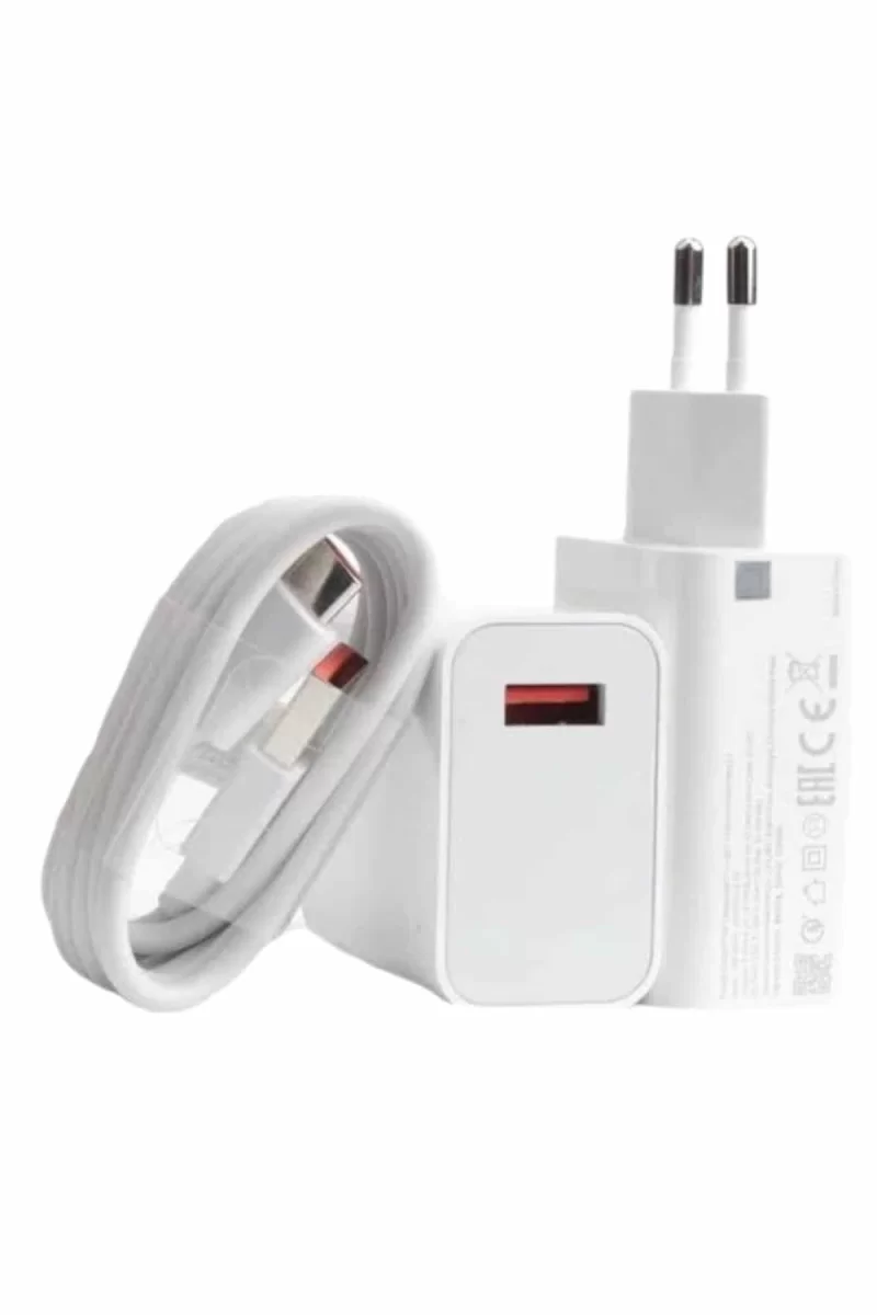 Beyaz Ultra Plus Hızlı Şarj Seti Şarj Adaptörü ve Kablosu 67W - Görsel 2