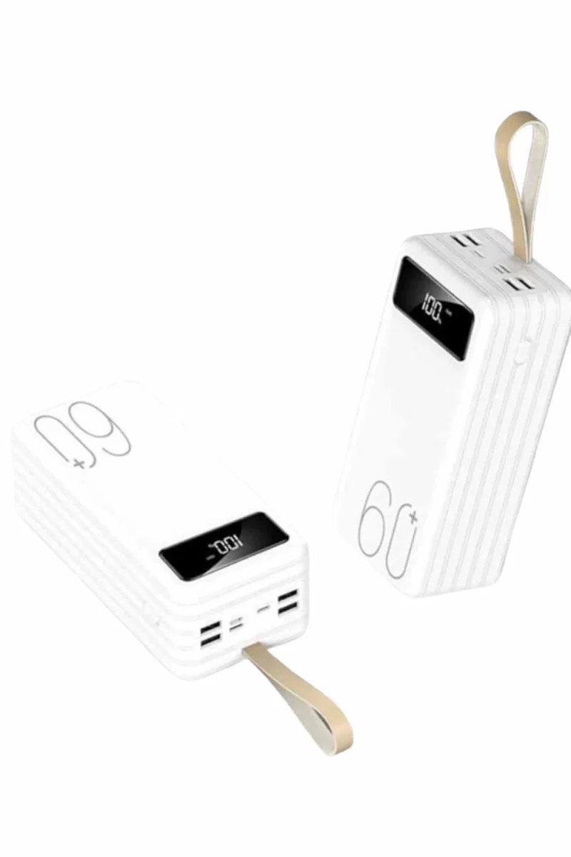 Powerbank 60.000 Mah Taşınabilir Şarj Hızlı El Fenerli Dijital Göstergeli - Görsel 2