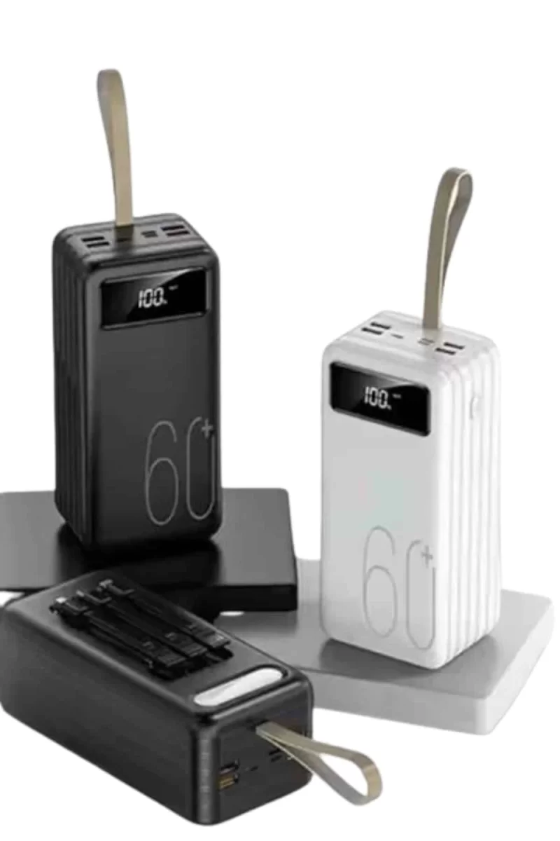 Hızlı Şarj 4 Çıkışlı Powerbank 60.000 Mah Taşınabilir Dijital Göstergeli - Görsel 3