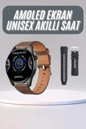 Yuvarlak Kasa 46mm Akıllı Saat Android Ve IOS Uyumlu Uyku ve Sağlık Takibi