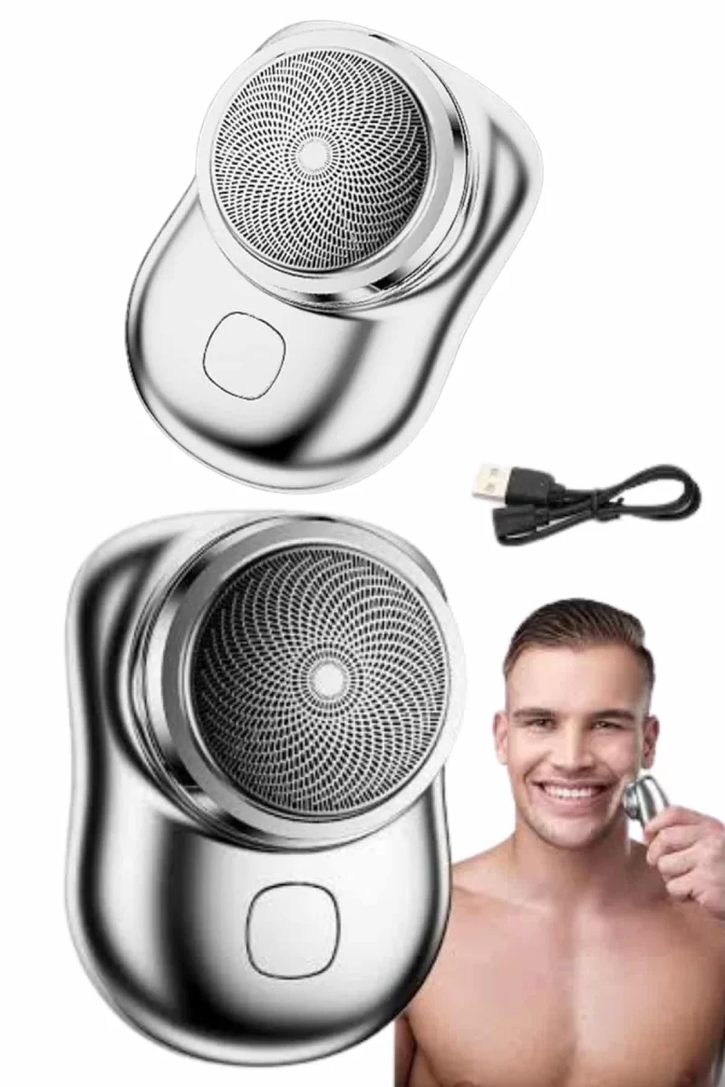 Mini Sıfır Sakal Yanak Tıraş Makinesi USB Şarjlı Sıfır Sakal Taşınabilir Korumalı - Görsel 4