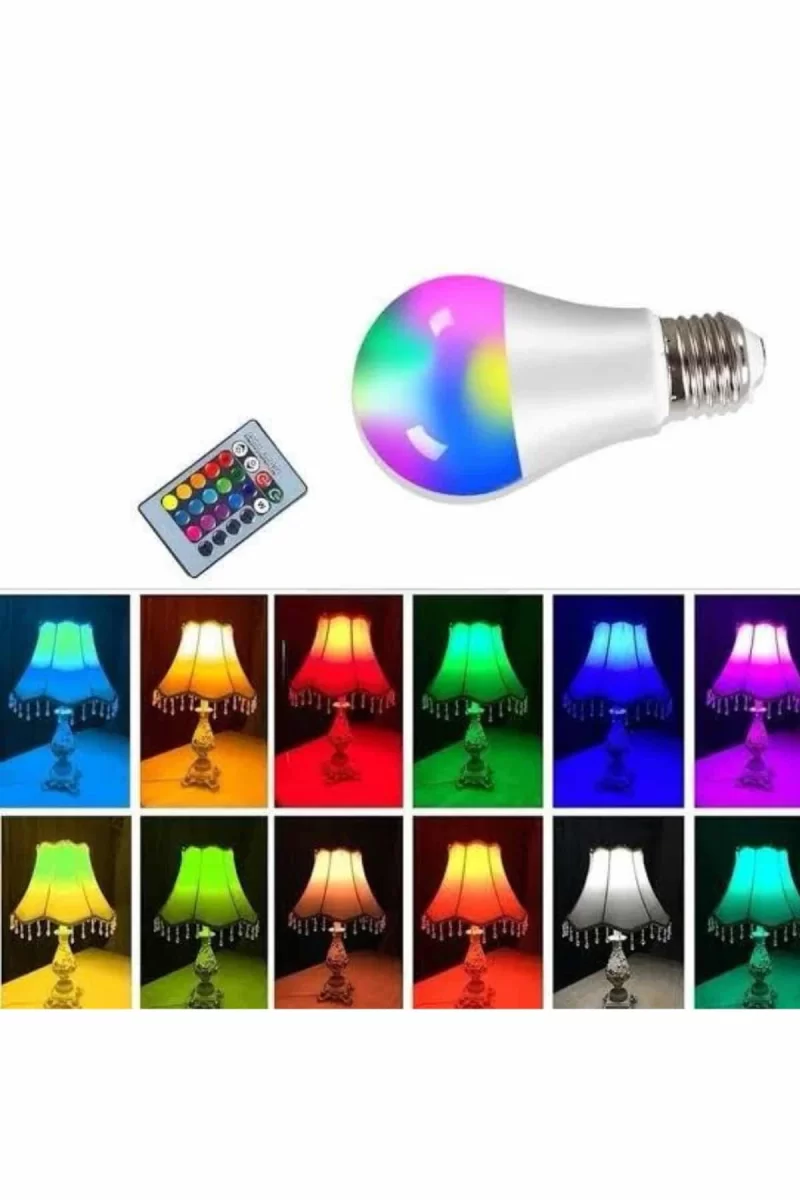 Ambiyans Aydınlatma RGB Led Lamba Kumandalı Renk Değiştirebilen - Görsel 2