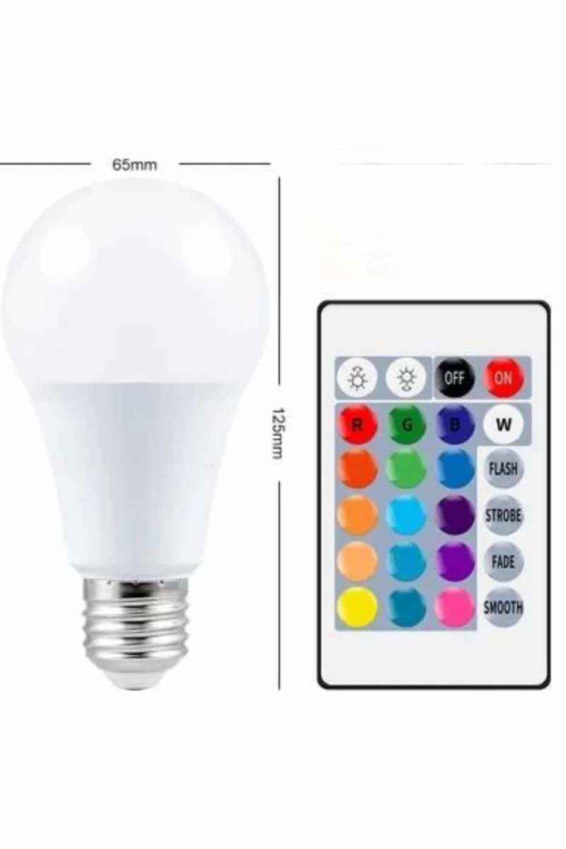 Ambiyans Aydınlatma RGB Led Lamba Kumandalı Renk Değiştirebilen - Görsel 5