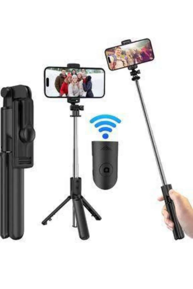 Cep Telefonu Tripod Standı Manyetik Selfie Sopa Bluetooth Uzaktan Kumandalı - Görsel 3