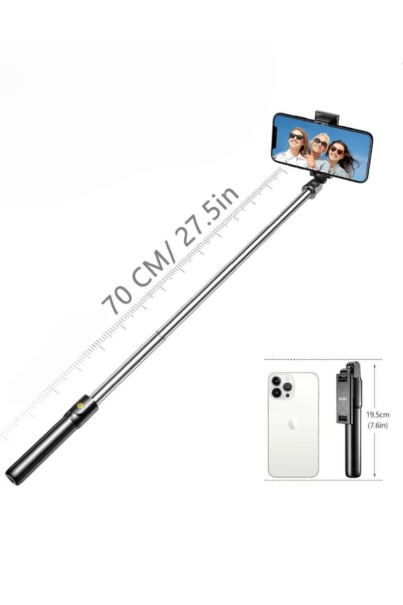 Cep Telefonu Tripod Standı Manyetik Selfie Sopa Bluetooth Uzaktan Kumandalı - Görsel 4