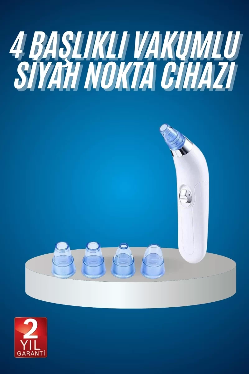 4 Başlıklı Vakumlu Siyah Nokta Ve Yüz Temizleme Cihazı